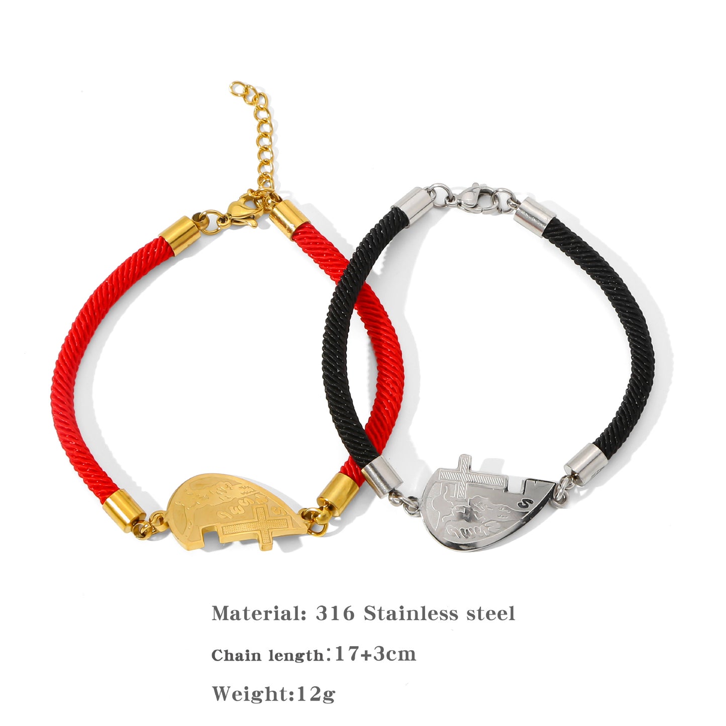 American Woven Stitching Couple Friendship Unisex Bracelets