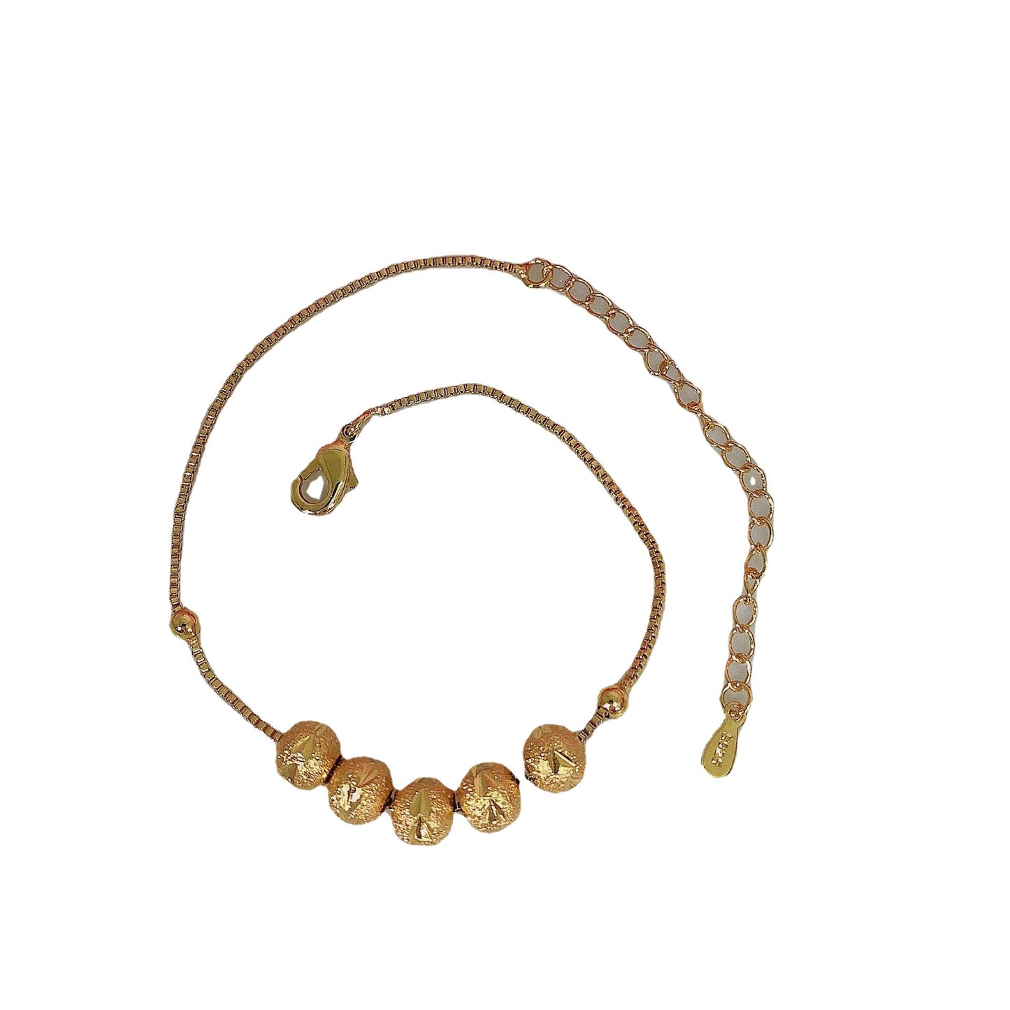 Lucky Beads Gold Plated Carven Design Bracelets