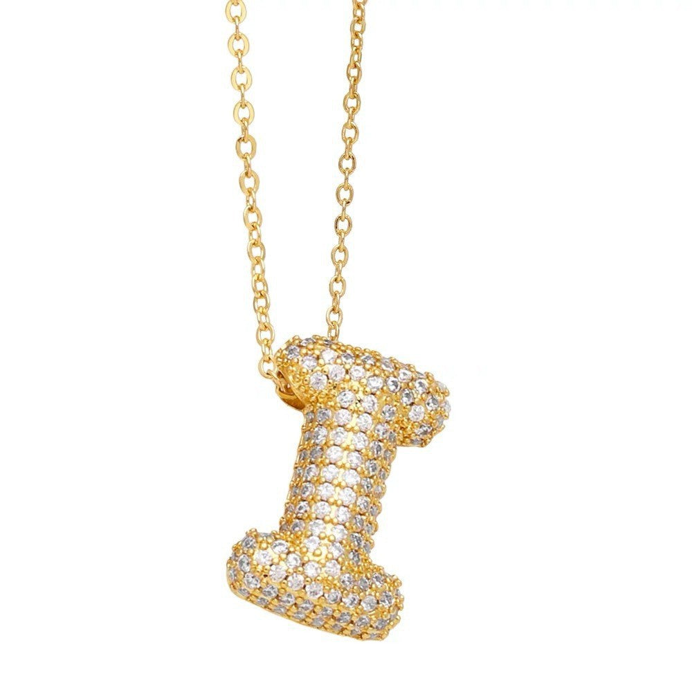 Bubble Balloon Letter English Female Graceful Pendants