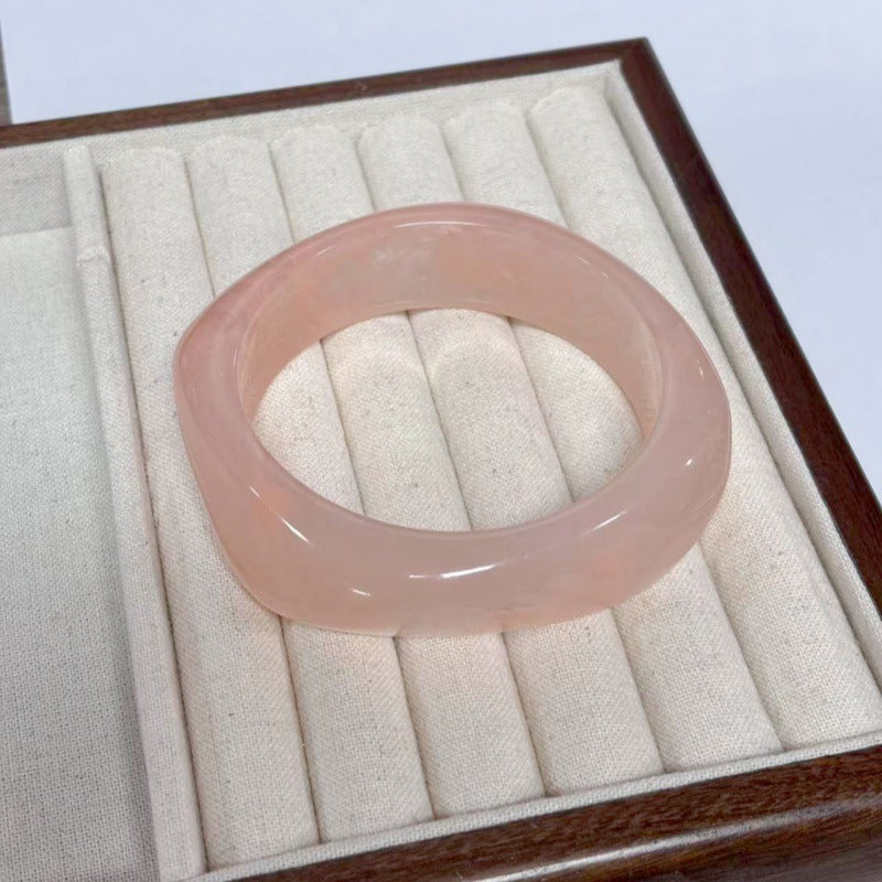 Women's Irregular Blooming Resin Curved Girlfriends Bracelet