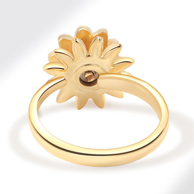 Dripping Daisy Flower Style Adjustable Opening Ring