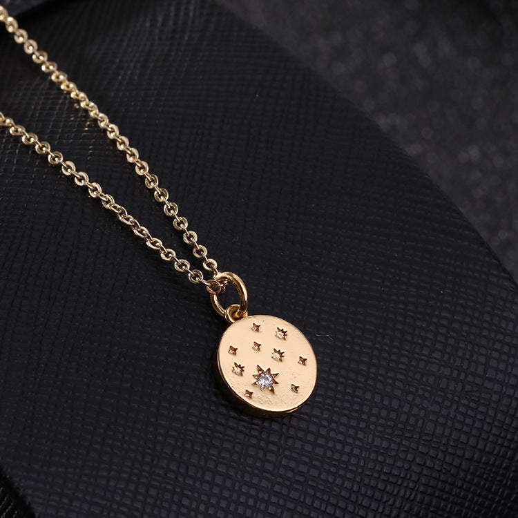 Moon Zircon Fashion Gold Plated Geometric Necklaces