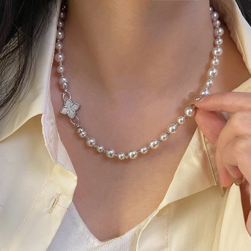 Manta Rose Pearl French Entry Lux Small Pieces Of Sier Necklaces