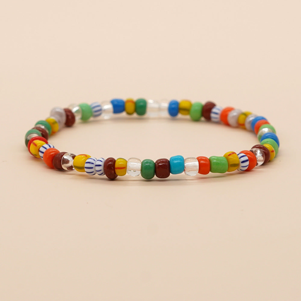 Women's Ethnic Style Jewelry Rainbow Color Bead Handmade Bracelets