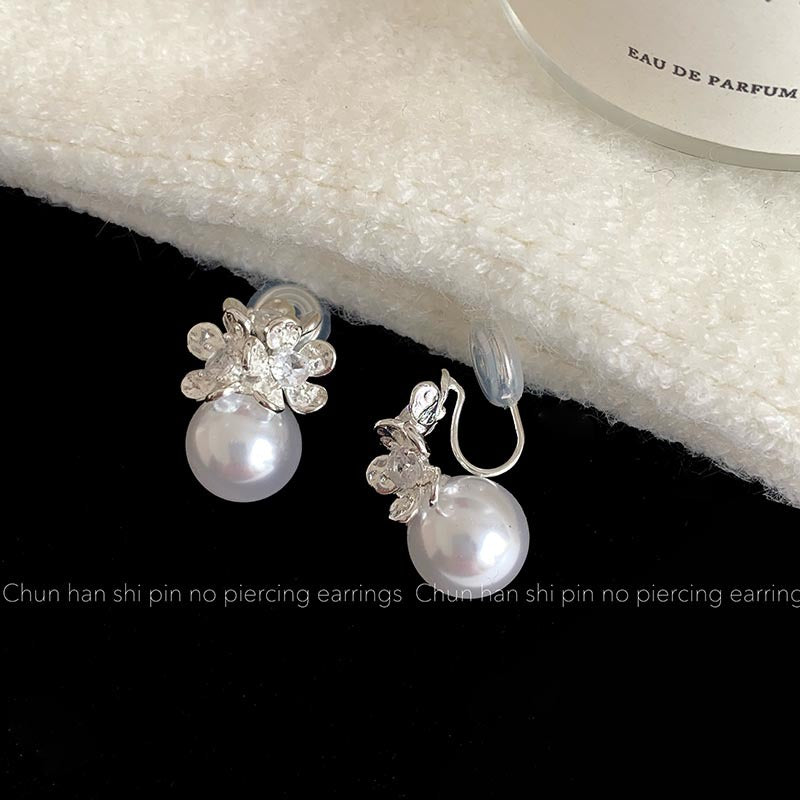 Women's Pearl High-grade Light Luxury Unique Dignified Clips Mosquito Coil Without Ear Clip