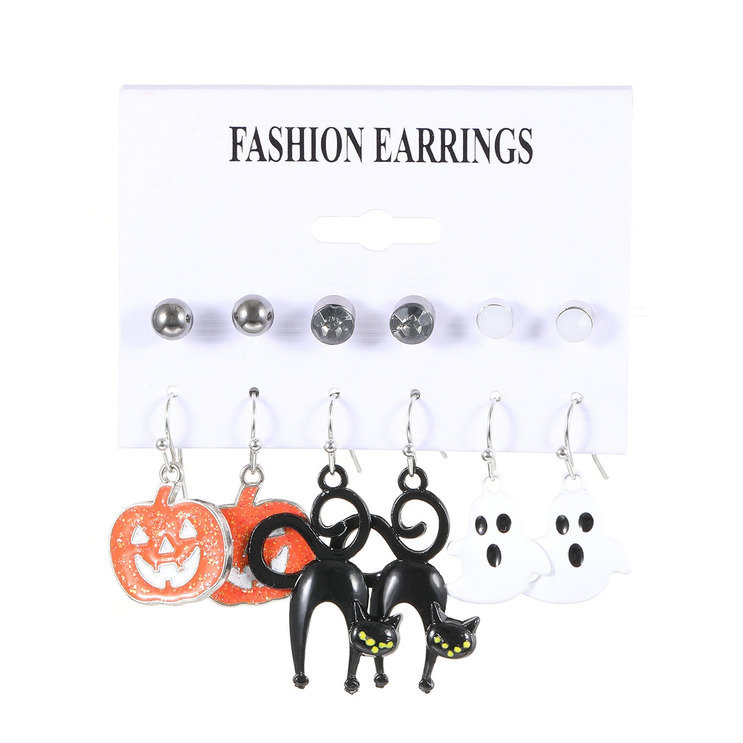 Women's Halloween Personality Horror Funny Pieces Suit Earrings