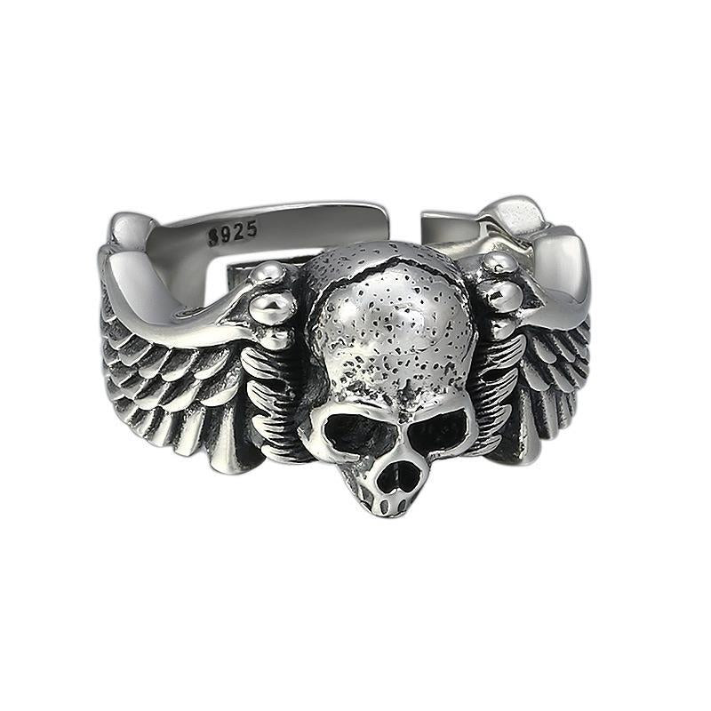 Men's Skull Thai Sier Devil Angel Power Rings