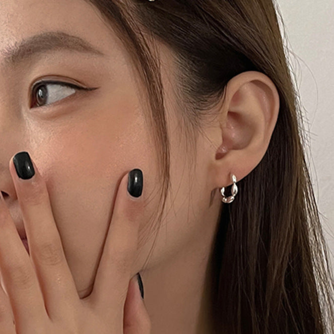 Fashion Metal Female Mori Style Small Ear Buckle