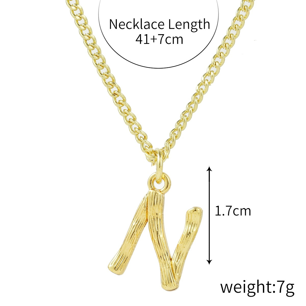 Women's Style Ornament Bamboo Letter Pendant Clavicle Necklaces