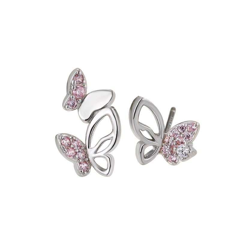 Boucles d'oreilles asymétriques en argent Sterling Sier pour femmes, ornement minoritaire