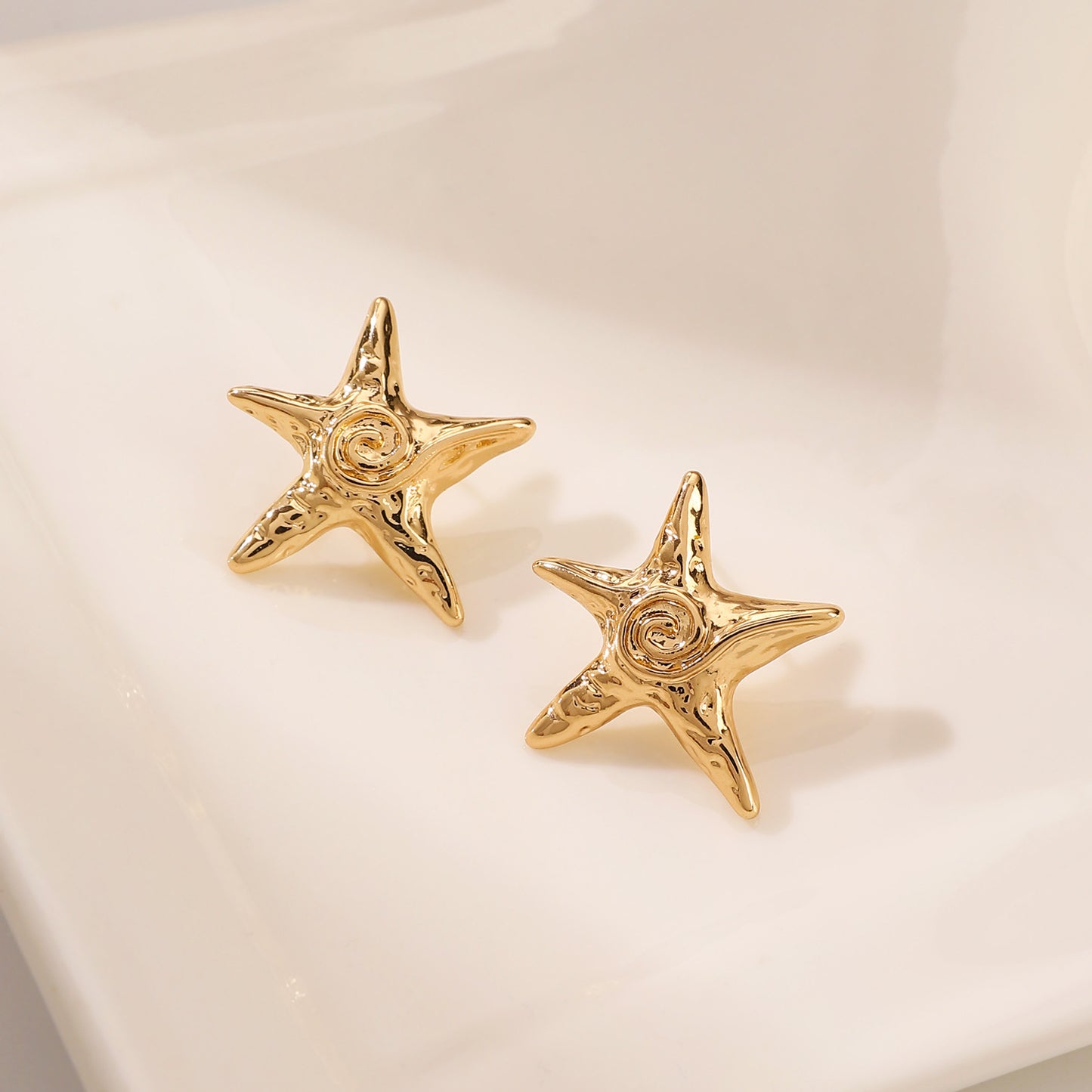 Sweet Cool Five-pointed Star Ear Personality Retro Exaggerated Starfish Jewelry Set