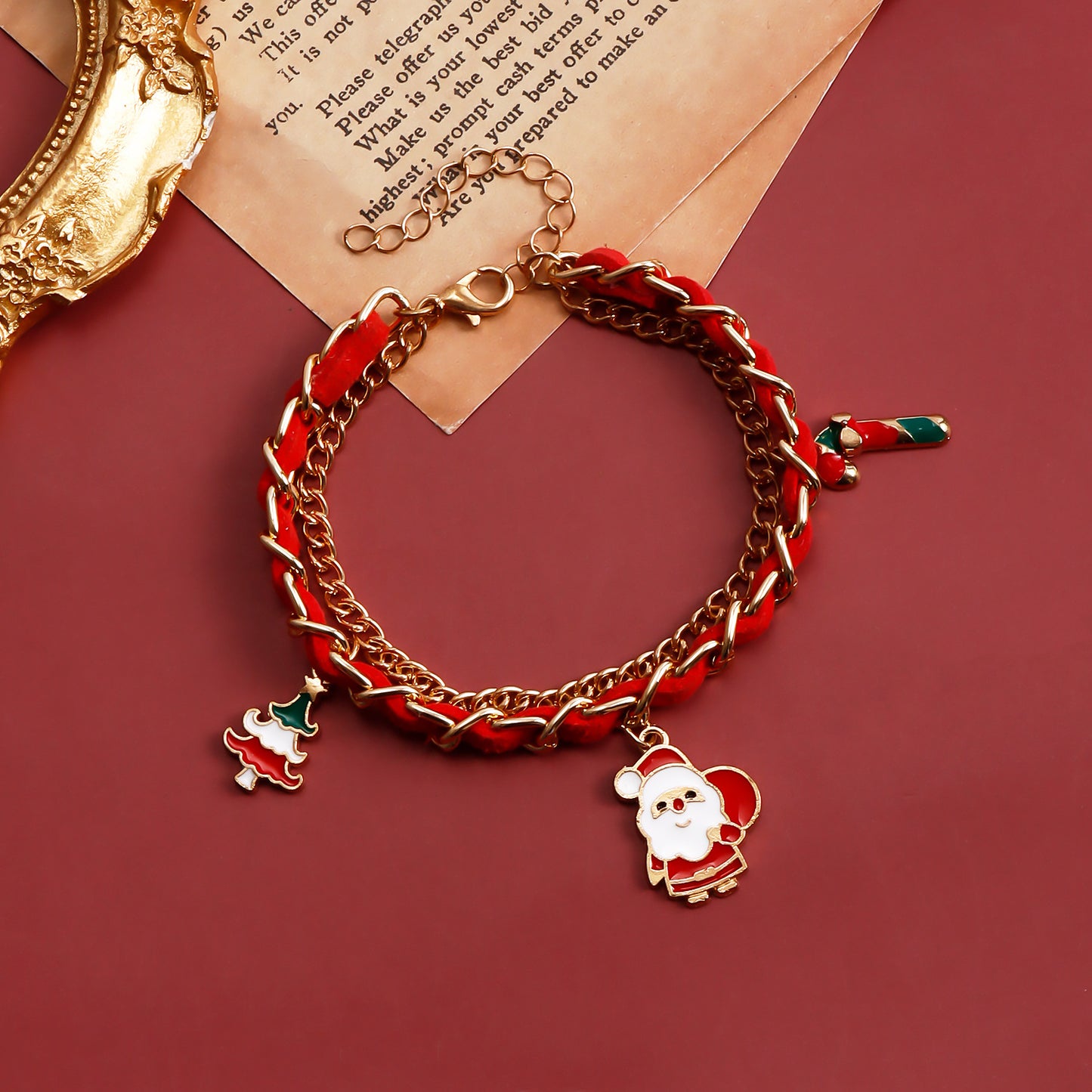 Veet pendentif père noël bracelets de noël femme