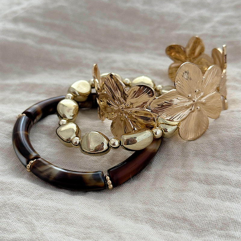 Flower Round Vintage Personality Fashion Exquisite Versatile Design Bracelets