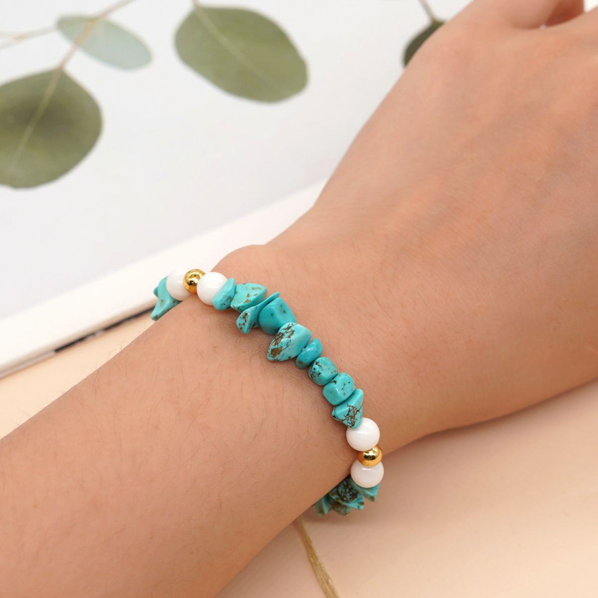 Women's Boho Turquoise Copper Bead Fashion Jewelry Bracelets