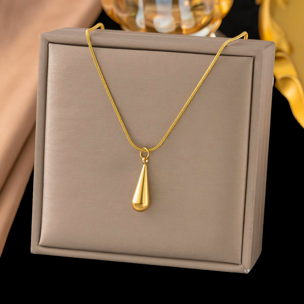 Small Commodity Fashion Simple Style Titanium Steel Water Jewelry Set