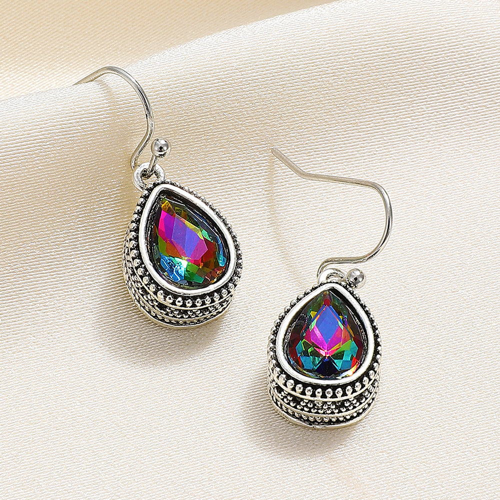 Women's Drop Ethnic Style Creative Design Crystal Earrings