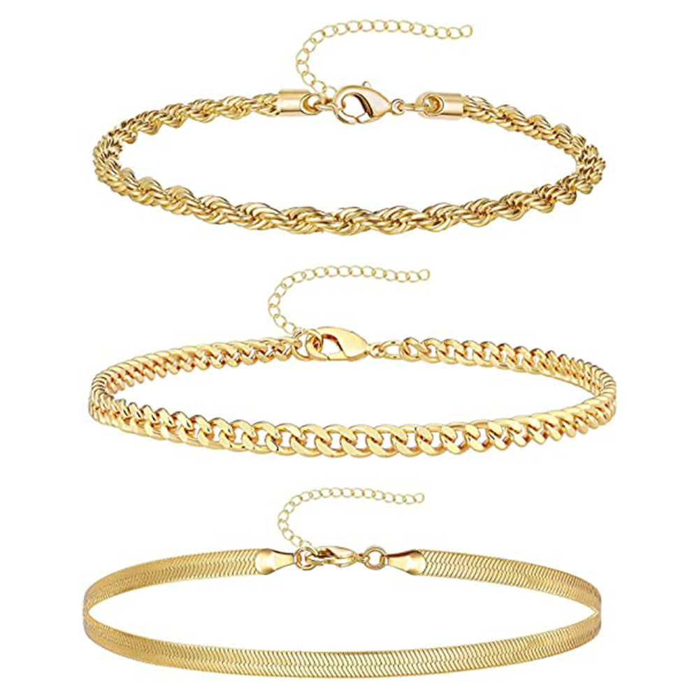 Geometric Metal Simplicity Gold Suit Personality Bracelets