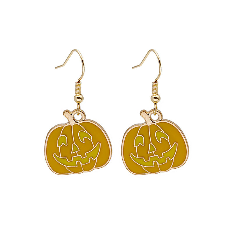 And Graceful Sweet Dripping Oil Metal Earrings