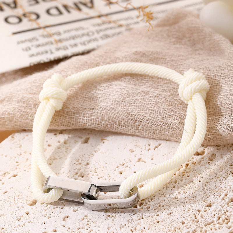 Vachette Clasp Adjustable Stainless Carrying Strap Bracelets