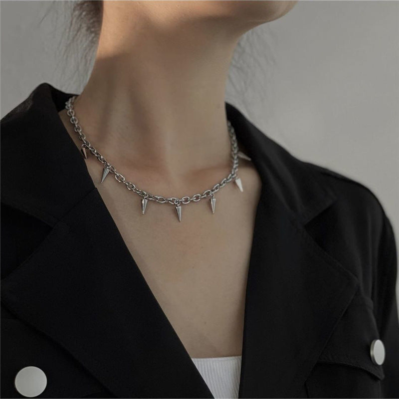 Women's & Men's & Clavicle Metal Pendant Personalized Punk Necklaces