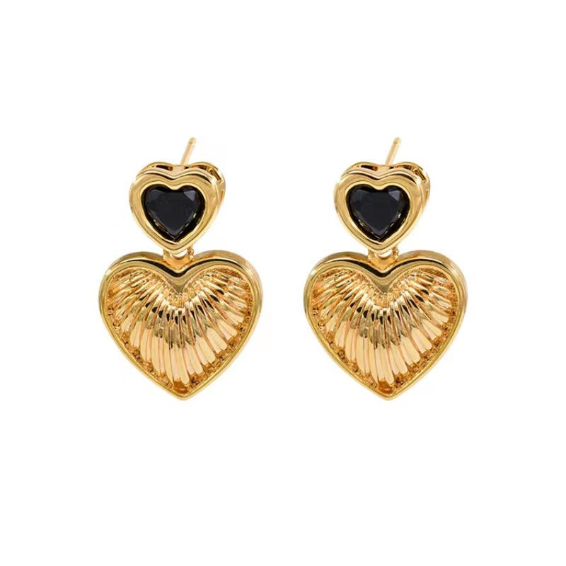 Light Luxury Minority Design Sense Trendy Three-dimensional Shell Pattern Fashionable Earrings