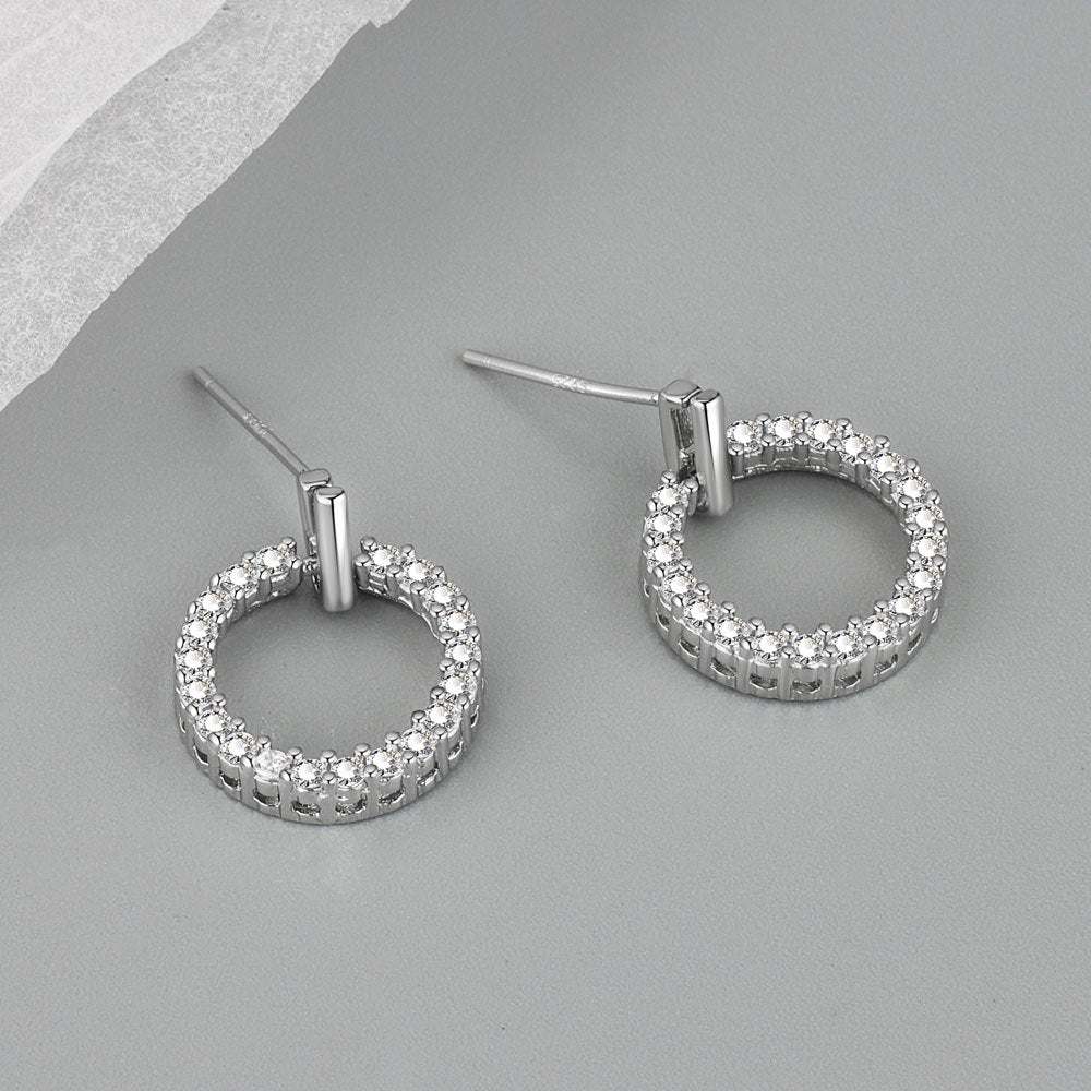 Korean Temperamental And Personalized Round Micro Earrings