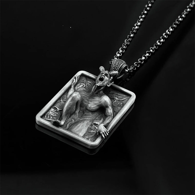 Men's Halloween Satan Pendant Dark Style Hipster Necklaces