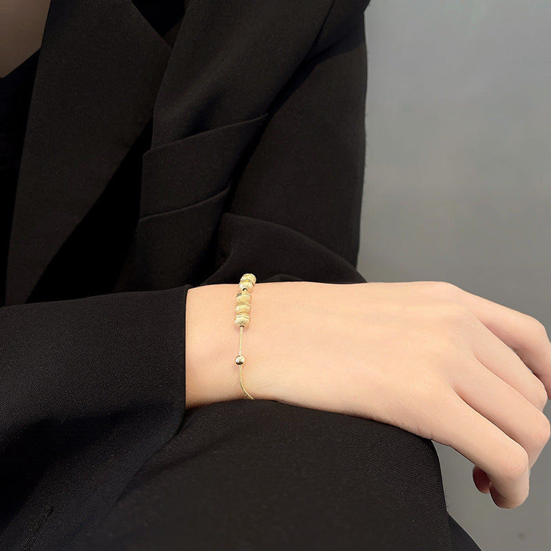 Bracelets rétro à la mode pour femmes, perles porte-bonheur givrées