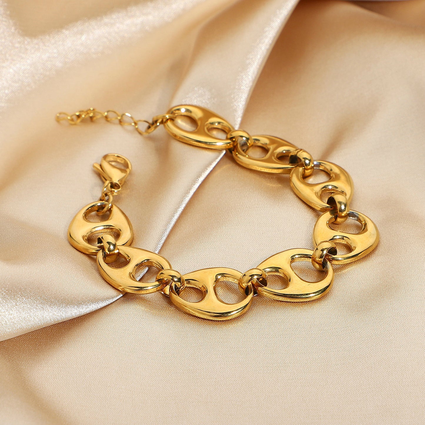 Sailor Anchor Chain Short Stout Gold Plated Bracelets