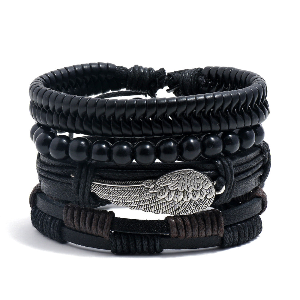 Women's & Men's & Simple Retro Set Braided Leather And Bracelets