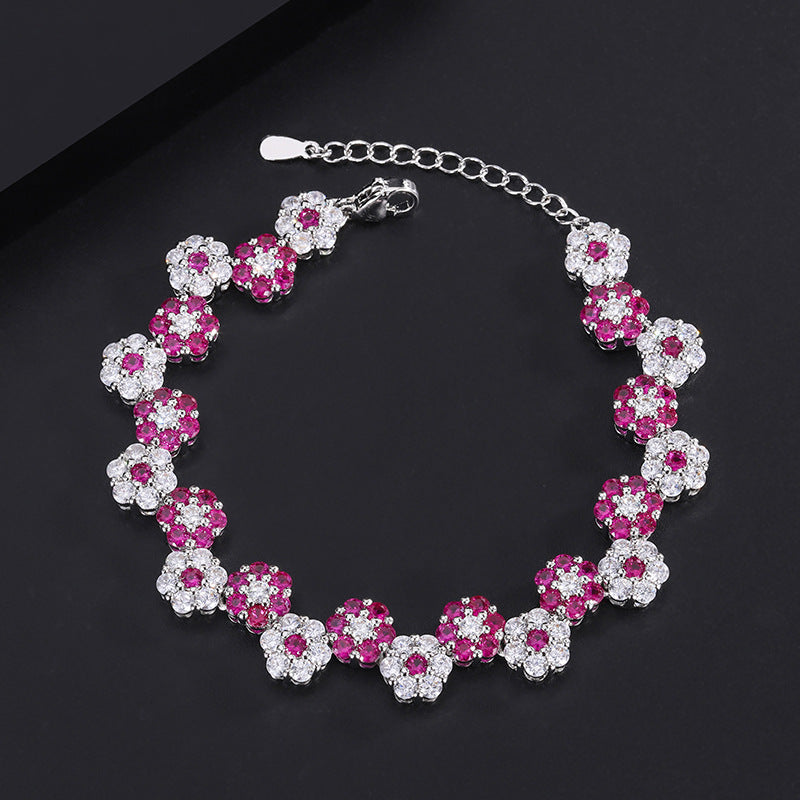 Zircon Flower Fashion Bow Knot Suit Bracelets