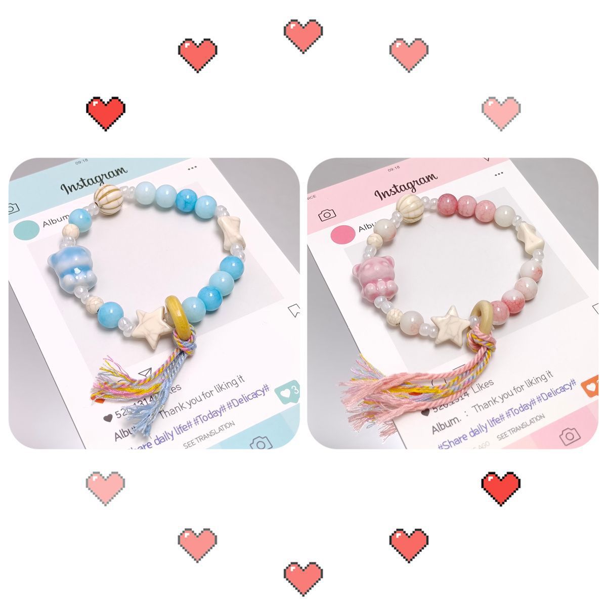 Women's & Men's Dopamine Couple Ceramic Girlfriends Birthday Gifts For Bracelets