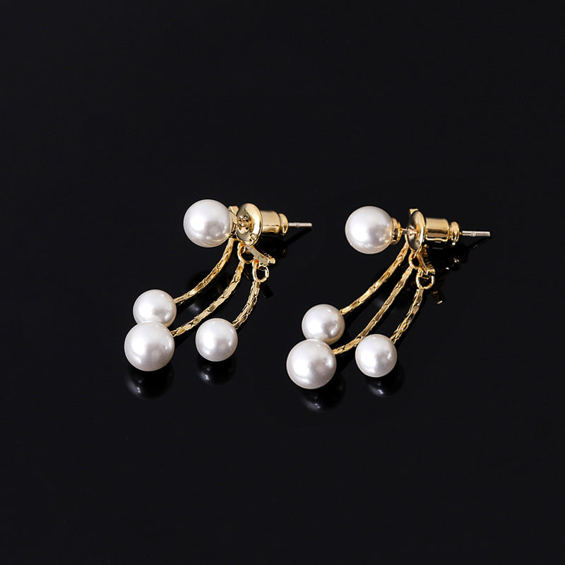 Pearl Tassel One-piece Mosquito Coil Earless Fairy Ear Clip