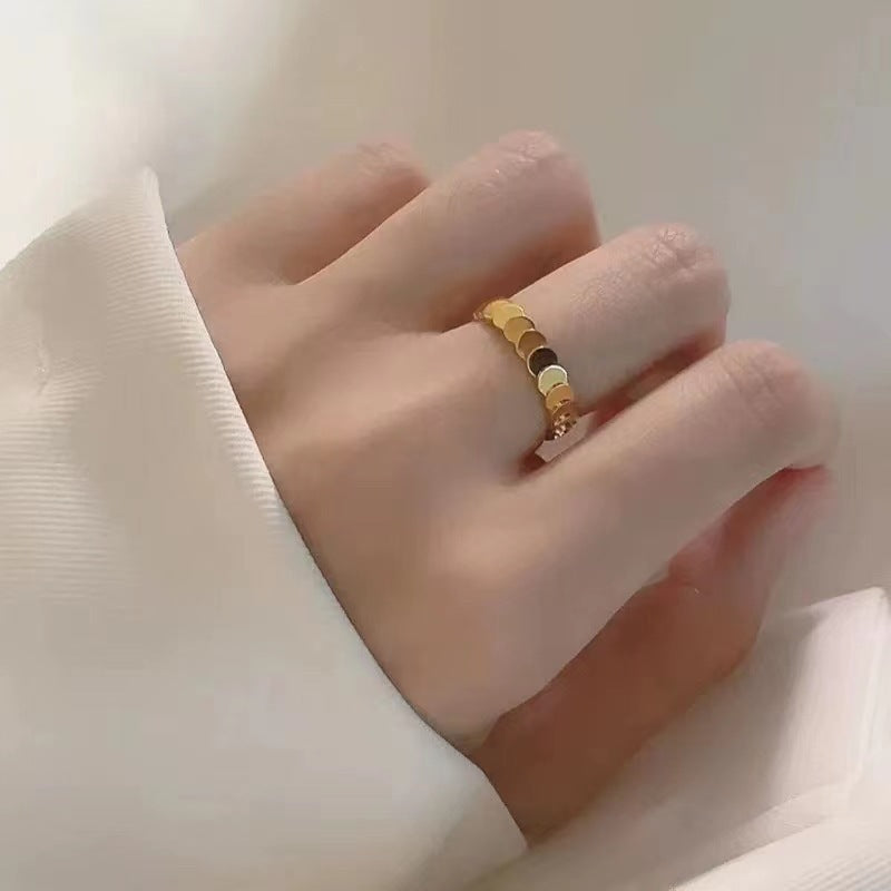 Scale Female Design High-grade Yellow Gold Rings