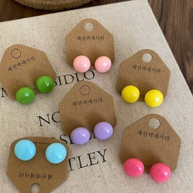 Color Candy Steamed Bread Ear Female High-grade Sweet Rings