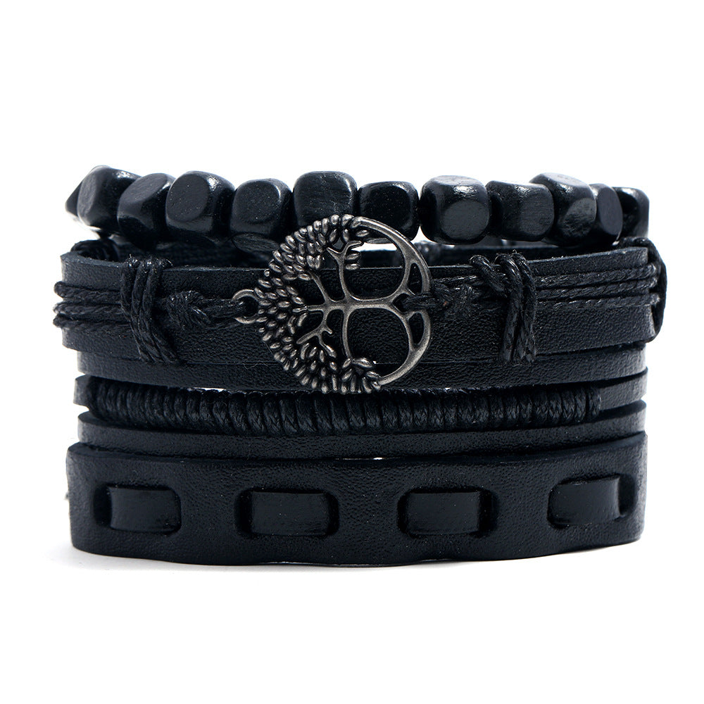 Women's & Men's & Simple Retro Set Braided Leather And Bracelets