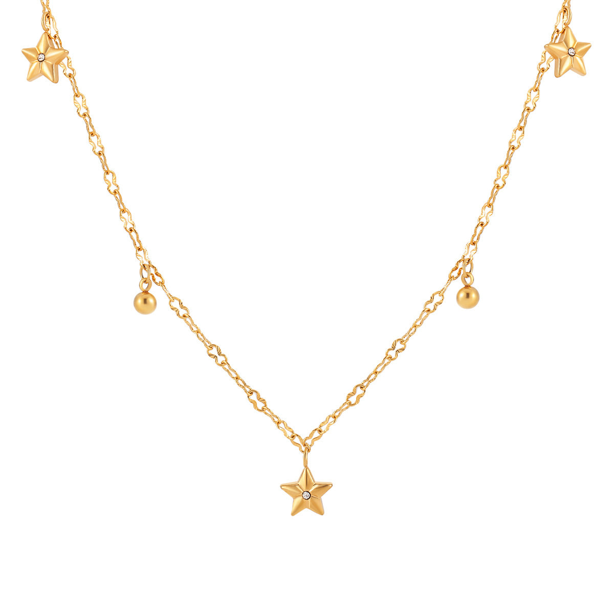 Women's Minority Simple Fashion Pentagram Sunflower Titanium Jewelry Set