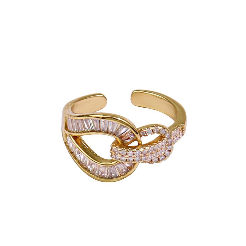 Female Temperament Light Luxury Stylish Opening Index Rings