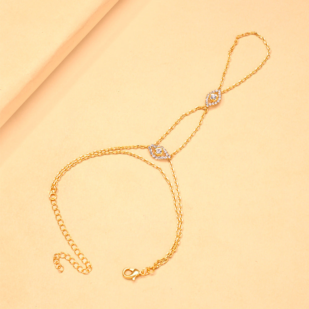 Devil's Eye Finger Chain Integrated Niche Bracelet