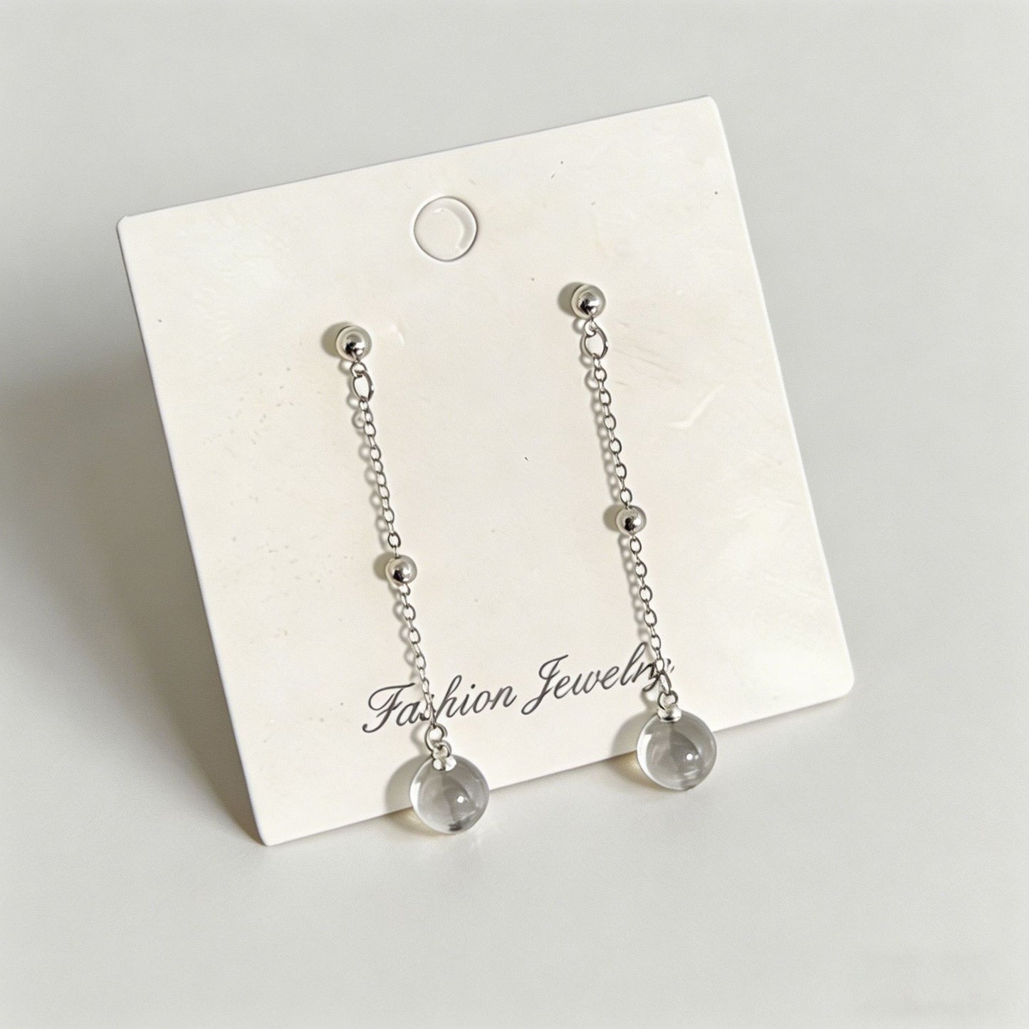 Crystal Ball Special Interest Light Luxury Elegant Long Tassel Without Rings
