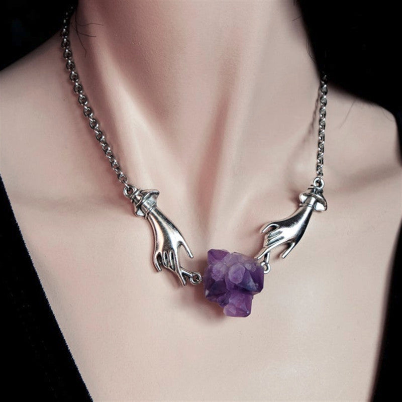 Fashion Personality Design Amethyst Ornament Handmade Necklaces