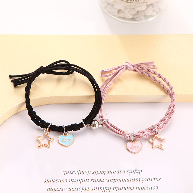 Female Couple Pair Rubber Band For Boyfriend Bracelets