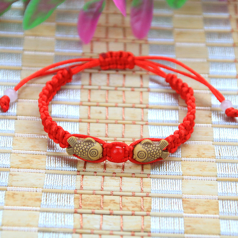 Basket Small Fish Red Rope Blessing Dragon Boat Festival Bracelets