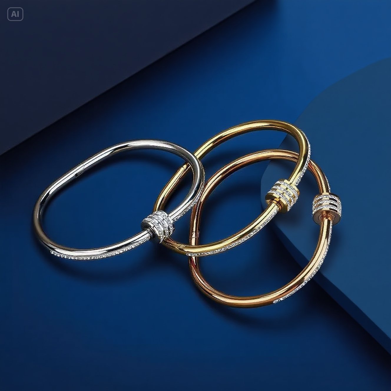 Stainless Steel Small Waist Diamond Titanium Bracelets