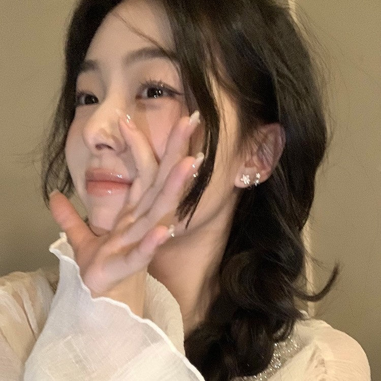 Women's Pearl Star Ear Trendy Niche Design High-grade Female Stud Earrings