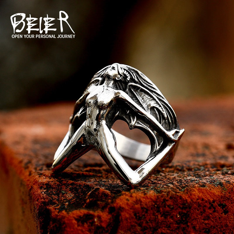 Gothic Style Stainless Steel Devil Retro Rings