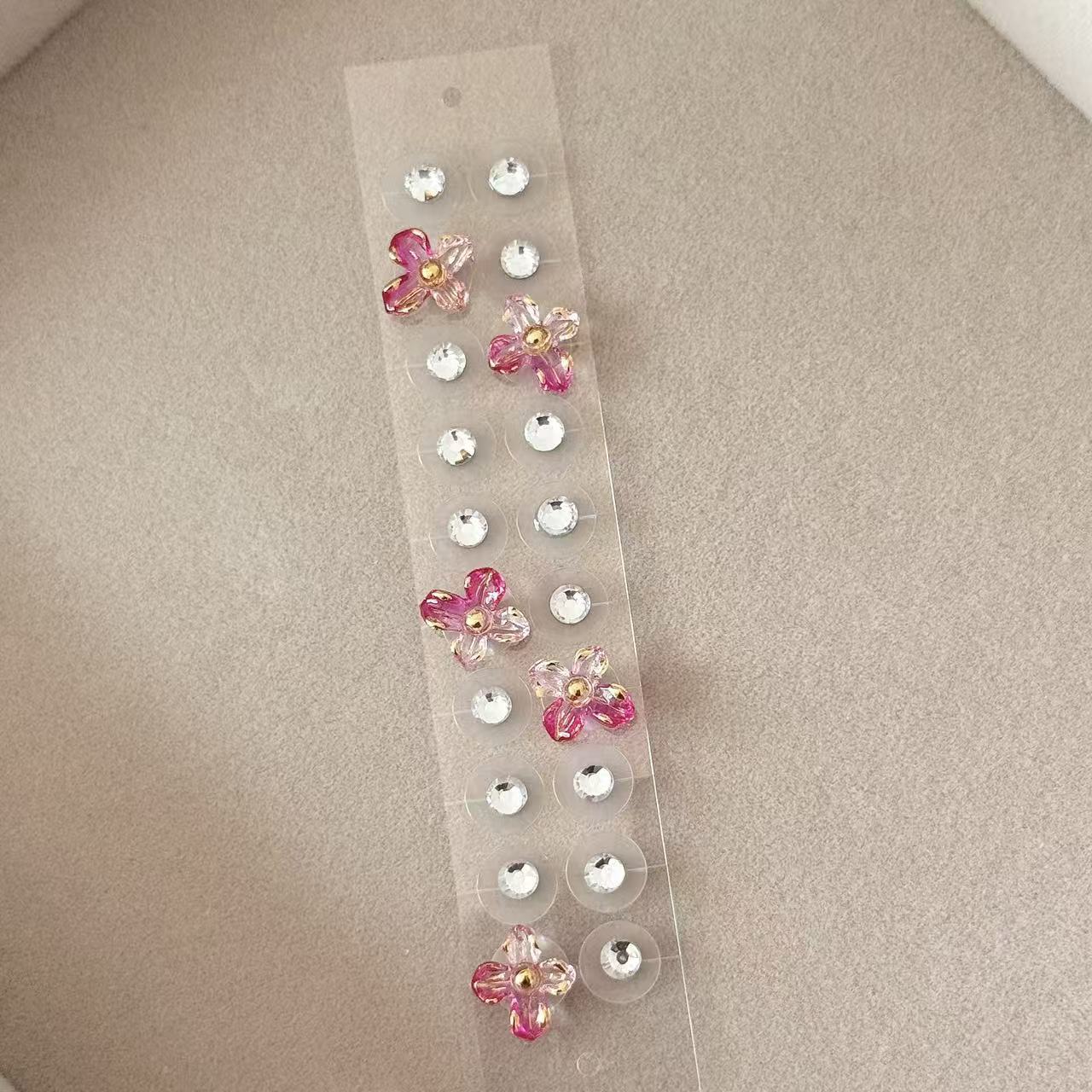 Transparent Crystal Auricular Point Sticker Beauty V-shaped Face Ear Clip