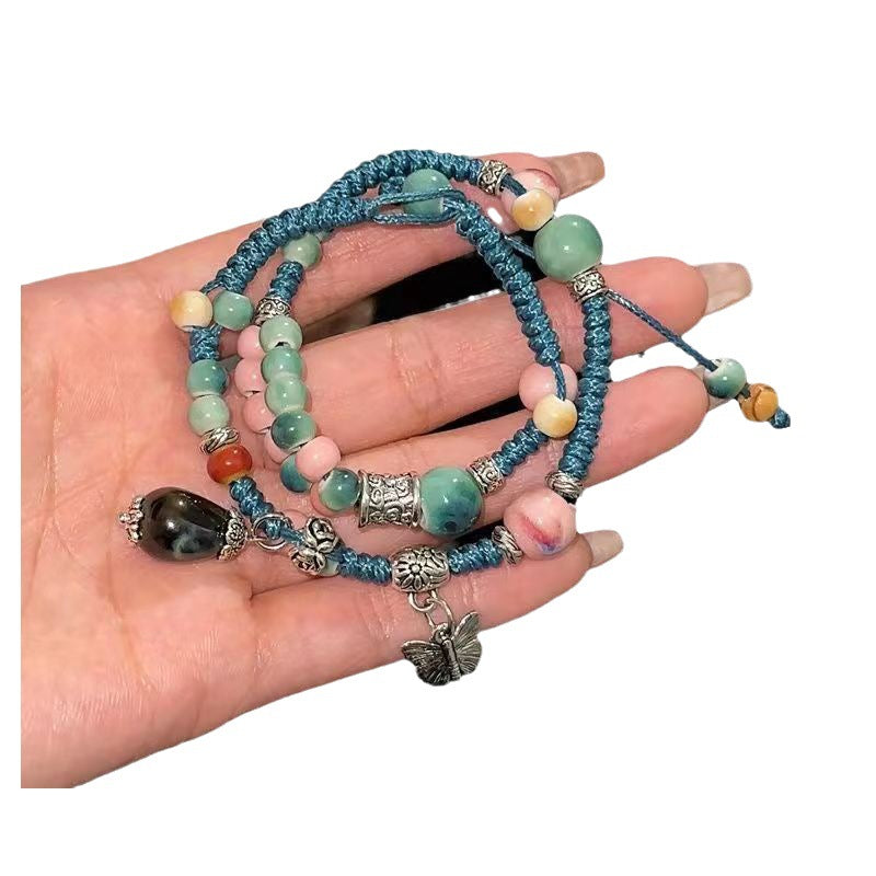 Women's Woven Beads Exotic Ethnic Retro Elastic String Bracelets