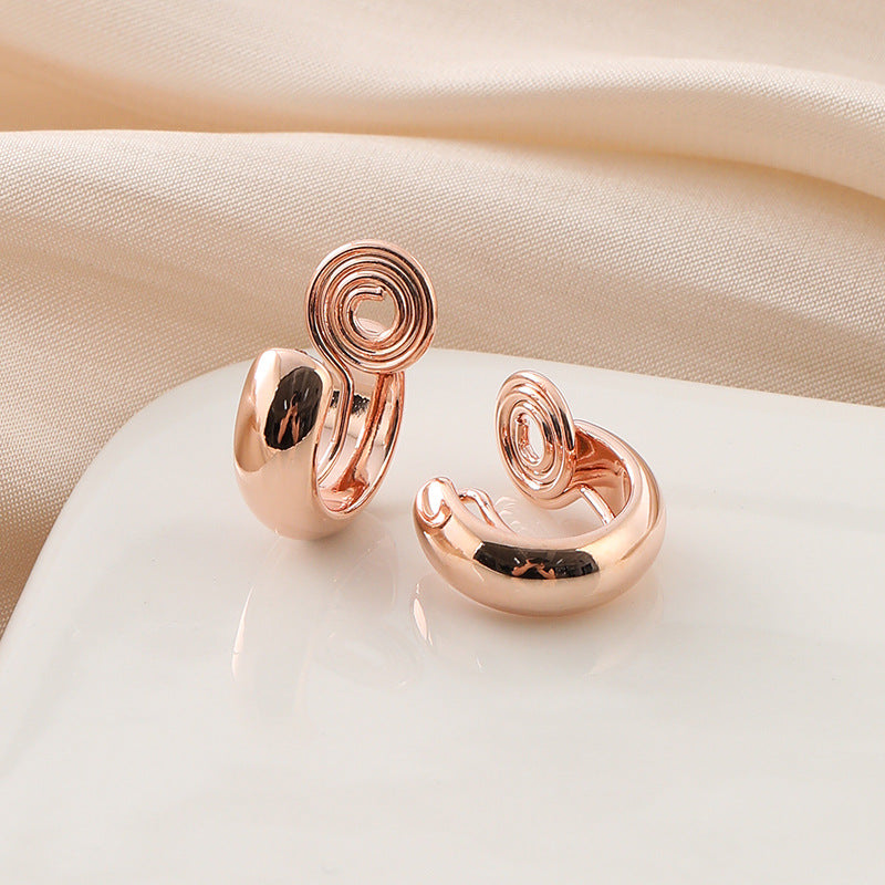 Coil Simple Elegant Metal Small Circle Ear Clip