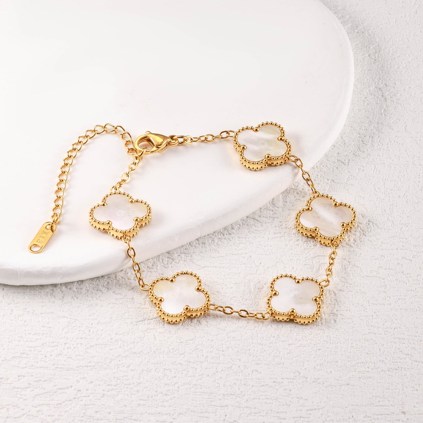Women's Gold Coating Double-sided Fritillary Light Luxury High-grade Sense Minority Bracelet